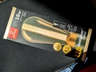 Globe Electric Amber Glass ST64 Medium Led Bulb Soft White 15 Watt Equivalent. Fixed Price $8.94.