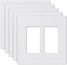 2-GANG Screwless Decorative Wall Plates, Mid-size 4.88" Height X 4.94" Length Un. Fixed Price $28.99.
