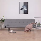 Vidaxl Sofa Bed With Two Pillows Light Gray Fabric. Fixed Price $233.40.