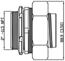 Garvin Industries DS-LTC-200, 2", Iron, Straight, Liquid Tight Connector, 1 Pc. Fixed Price $42.90.