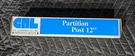Crl Brite Anodized 12" Center Design Series Partition Post. Fixed Price $50.00.