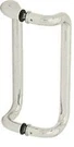 10" Brushed Stainless Glass Mounted Offset Pull Handle By Laurence. Fixed Price $87.57.