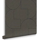 Graham & Brown Centra Black Wallpaper 105" X 20.5" Metallic Gold. Fixed Price $23.05.