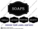 Bathroom Label Decal Sticker Jar Soaps Wash Beauty Home Decor Laundry. Fixed Price $5.50.