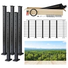 Muzata 16-20FT Modular Black Cable Railing Kit Inch 5 Level Post 36". Fixed Price $547.45.