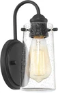 Kira Home Rayne 9.5" Modern Wall Sconce/bathroom Light, Seeded Glass + Matte Bla. Fixed Price $137.27.