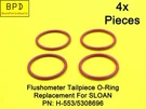 4X Flushometer Tailpiece Replacement Fkm O-ring For Sloan Pn: 5308696 / H-553. Fixed Price $10.99.