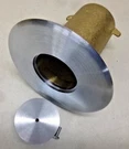 New! Retracta-belt Floor Socket With Cap: Satin Chrome, Brass, 1/2 H, 421SC. Fixed Price $54.99.