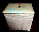 Vtg Redmon Wicker Baby Nursery Hamper Storage Chest Mcm Whimsy Animals. Fixed Price $50.00.