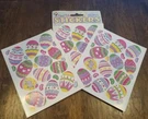 Vintage 1980 Easter Egg Stickers The Paper Magic Color Clings Sheets 36P. Fixed Price $12.74.