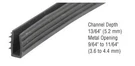 C.r. Laurence Glazing Vinyl 13/64" Channel Depth 9/64" To 11/64" Metal Opening. Fixed Price $64.08.