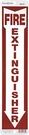 Hillman 844112 White And Red Aluminum Fire Extinguisher Sign With Arrow Symbol,. Fixed Price $11.69.