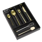 Silverware Drawer Organizer Cutlery Tray - Bamboo Black Small Kitchen Gadgets.... Fixed Price $19.67.