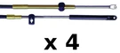 4 Pack 23 Ft Xtreme Control Cables Fits Mercury, Mariner, Mercruiser And Force. Fixed Price $375.75.