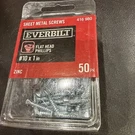 50PK Everbilt #10 X Inch Pan Head Zinc Plated Sheet Metal Screws 801682. Fixed Price $7.64.