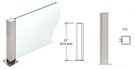 Brushed Stainless 24" High 1-1/2" Square PP43 Plaza Series Counter/partition. Fixed Price $254.54.