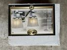 Brand New Hampton Bay Bath Fixture Chrome Finish 436788 Etched Glass. Fixed Price $17.99.