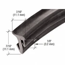1/2" Roll-in Epdm Gasket For Tapered Sidelite Rails 100' Black. Fixed Price $186.36.