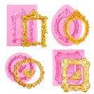 Jjunw 4 Pcs Photo Frame Silicone Molds, Baroque Style Air Dry Rose Powder. Fixed Price $10.29.