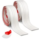 Sasylvia 2 Rolls Flexible Baseboard Molding Trim 4" 16' Self-adhesive Vinyl Wa. Fixed Price $66.07.