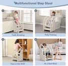 3 Step Stool Kids Standing Tower For Toddlers Plastic Learning Helper. Fixed Price $35.99.