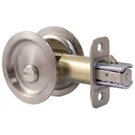 Round Pocket Door Lock, Privacy (bed/bath) Latch, 2-3/8" Backset, Rcl, Satin Nic. Fixed Price $49.30.
