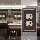Amerelle 163DDB Aged Bronze Traditional Steel Wallplate With 1-DUPLEX Outlet. Fixed Price $8.04.