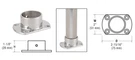 Crl HR15ZPS Polished Stainless Cut Flange For 1-1/2" Tubing. Fixed Price $21.94.
