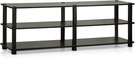 No Tools 3-TIER Shoe Storage Rack, Dark Brown/black, 47 Inch Wide. Fixed Price $65.99.