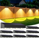 Solar Fence Lights Outdoor Waterproof, 3-COLOR 8 Pack, Black. Fixed Price $50.83.