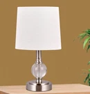 Table Lamp W Usb Port- Fangio Lighting Cory Martin Brushed Steel 15.5 No Shade. Fixed Price $22.95.