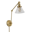 Design House Augustin Swing Arm Wall Mount 1-LIGHT Metal Sconce Satin Gold. Fixed Price $71.99.
