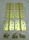 3 Pairs Deltana S44R54 4"X 5/8" Steel Hinge W/ Radius Corners Brushed Brass. Fixed Price $35.99.
