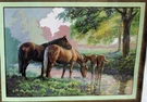 New Cross Stitch Kit Horses And River 63X46CM Wuhan Tianxiu Crafts Tinmi Arts. Fixed Price $28.00.