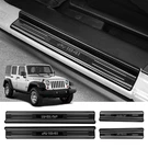Zzeqyg 4 Pcs Stainless Steel Door Sill Protector Compatible Jeep Wrangler. Fixed Price $90.10.