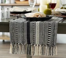 Design Imports Black Braided Stripe Table Runner 15X108 Nwt. Fixed Price $19.50.