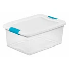 Sterilite 501856 15 Quart Storage Box - White Lid & Blue Latches 12 Pack. Fixed Price $94.74.