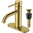 Forious Gold Bathroom Faucets 1 Hole, Stainless Steel Sink Wi.... Fixed Price $79.10.