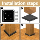 Wood Post Plate Connector Fence & Deck Porch Railing Support Base 4PCS. Fixed Price $29.98.
