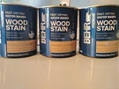 Three Quart Behr Premium Fast Drying Water-based Wood Stain Weathered Gray B4536. Fixed Price $45.00.
