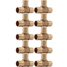 Sharkbite 3/4" Tee, 10-PK, Brass Plumbing Fitting, Pex Pipe, Pe-rt, UC370LFA10. Fixed Price $31.89.