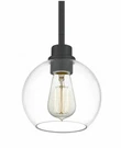 Quoizel Pruitt PRUC1507MBK Matte Black 7"W Mini Pendant W/clear Glass Shade. Fixed Price $62.97.