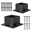 2 Pack 6X6 Stainless Steel Post Base 5.5"X5.5" Deck Railing Flange Anchor Mount. Fixed Price $88.99.