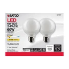 Satco S21247 - 6 Watt G25 Led Globe Light 2700K 120V (4 Bulbs Total). Fixed Price $22.49.