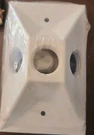 Lot Of (2) Sigma Electric 14373WH Aluminum White 3-HOLE Lamp Holder Cover. Fixed Price $9.70.