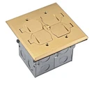Brass Flip Lid Floor Box Kit 2-GANG 20A Tamper Wr Receptacle Ul 705549-C-D. Fixed Price $88.00.