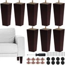 Turstin Set Of 8 Furniture Legs 6 Square Solid Wood Inches, Brown. Fixed Price $59.44.
