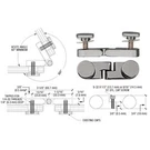 C.r. Laurence P68RBN Crl Brushed Nickel Standard Cap Angle Panel Connector. Fixed Price $55.00.