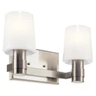 Kichler Adani 14.5" 2 Light Vanity, Brushed Nickel/opal Glass - 55175NI. Fixed Price $219.99.