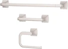 Bruxie 3-PIECE Bathroom Set: Towel Bar, Ring & Toilet Paper Holder, Nickel Finis. Fixed Price $97.99.
